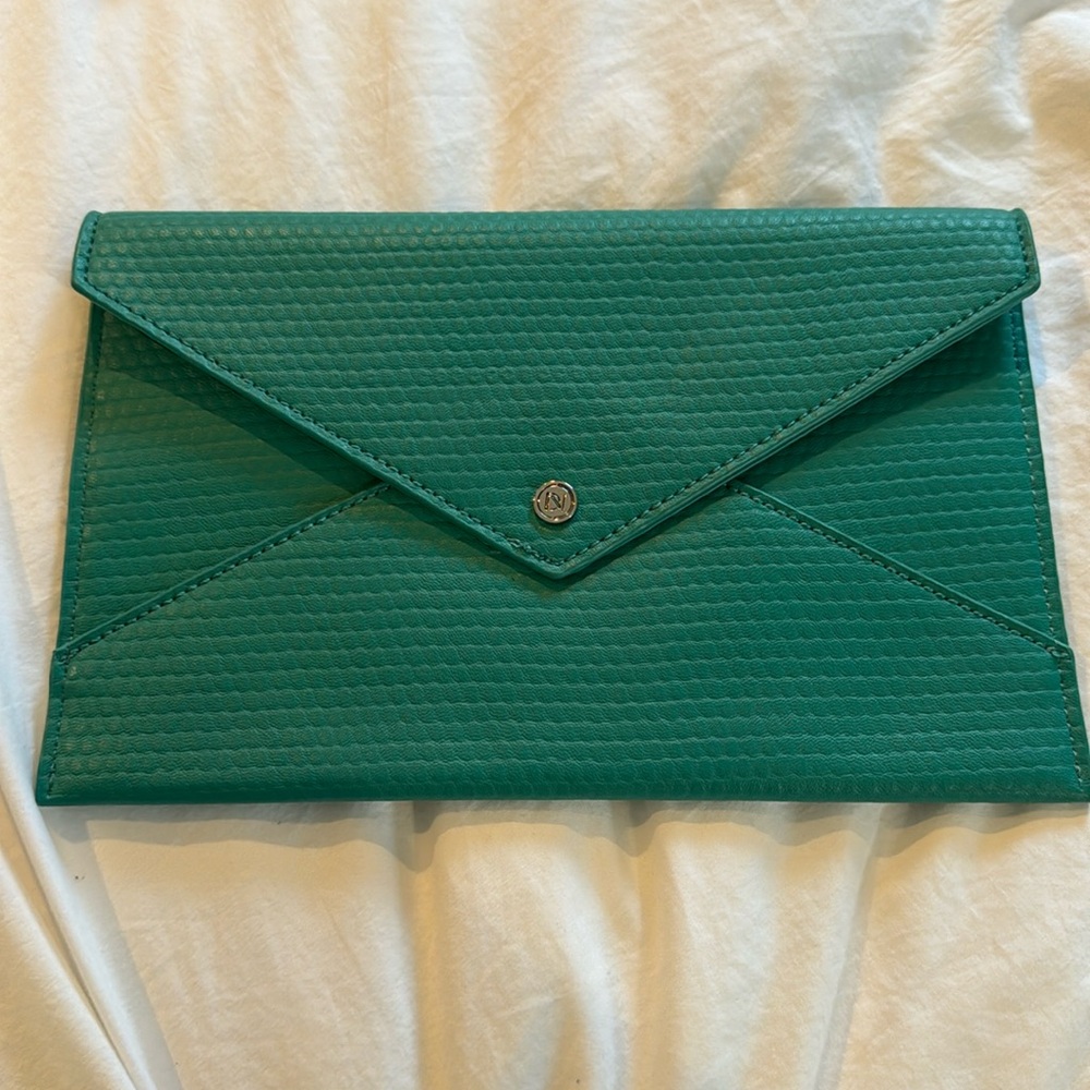 Danielle Nicole Teal Clutch with Silver